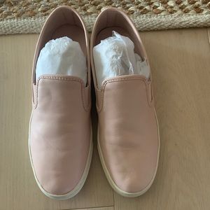 Tory Burch light pink slip on shoes